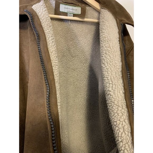 Joseph‎ Abboud Men’s XL Outerwear Brown Faux Suede Sherpa Lined Full Zip Jacket - Picture 10 of 11